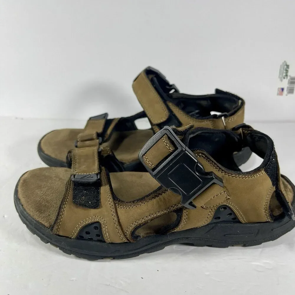 Everest Waterproof Men's Leather Sandals Cabo Brown Hiking Trail Shoes Size 9 M